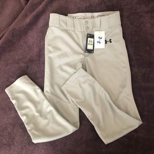 UNDER ARMOUR *NWT* Youth Large Baseball Pants Open Bottom
